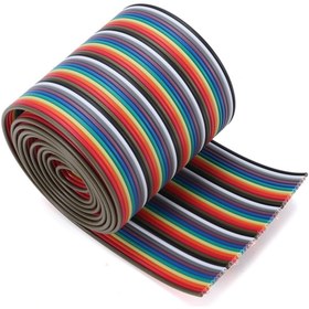 Resim Genel Markalar 40 Pin Rainbow Ribbon Idc Kablo 1 Metre 10 Renk Dupont Kablo Flat 