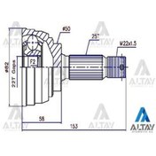 Resim MAHER Aks Kafası Dış Accent 95-06 / Getz 03-06 / Abslı 29 Dış Benzınlı 25x50x22 Mhr-01724 