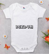 Resim Bk Kids Bezdum Tasarımlı Beyaz Bebek Body Zıbın-2 Çok Renkli 