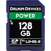 Resim Delkin Devices 128GB Power SDXC UHS-II 2000X 300MB\u002Fs V90 Hafıza Kartı 