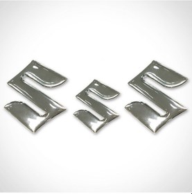 Resim Suzuki 3D Gümüş Logo 3 Adet 