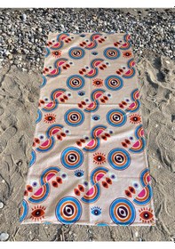 Resim Baskılı Plaj Havlusu Çok Renkli 