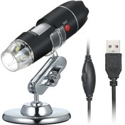 Resim Usb Dijital Mikroskop 1600x Büyütme Kamerası 8 Led Standlı Taşınabilir El Tipi Muayene Büyüteci 