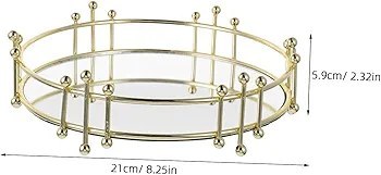 Resim PRETYZOOM Rv Için Aromaterapi Depolama Tepsisi Çok Fonksiyonlu Demir Makyaj Organizatörü Esansiyel Yağ Standı, Ev Ve Açık Hava Kullanımı Için Kamp Için Şık 