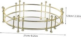 Resim PRETYZOOM Rv Için Aromaterapi Depolama Tepsisi Çok Fonksiyonlu Demir Makyaj Organizatörü Esansiyel Yağ Standı, Ev Ve Açık Hava Kullanımı Için Kamp Için Şık 