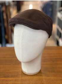 Resim Hamze İngiliz London Model Kaşe Kumaş Kasket Şapka Kahverengi 