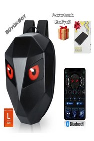 Resim Astakos Led Gözlü Motor Sırt Çantası, Ledli Sırt Çantası, Kask Taşıma Çantası Powerbank Hediyeli Large 