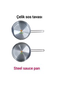 Resim Çelik Sosluk Çelik Sos Tavası 20 Cm Ebatlı 2 Büyük Boy 430 Kalite 