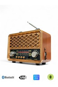 Resim ROYALTREND Nostalji Eskitme Radyo Güneş Panelli,Üç Bant Özellikli Nostaljik Radyo 