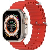 Resim Rogfer Watch İçin 46mm / 49mm / 45mm / 44mm Xdfind Ocean Silikon Saat Bandı Kırmızı - Diğer 