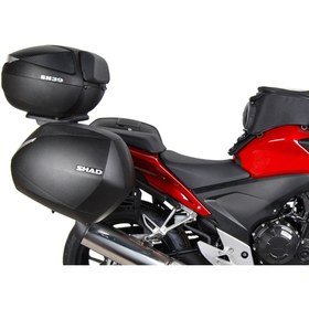 Resim MOTOANL Motosiklet Sh-36C Yan Çanta Takım Siyah Carbon Motor Tur Çantası 