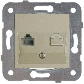 Resim Viko Artline Novella Bronz Tekli Nümeris Cat-3 Telefon Prizi Çerçevesiz 92605232 