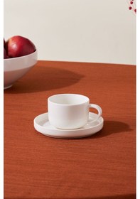 Resim Karaca Stream Basic Line Çay Fincanı ve Tabağı 220 ml 