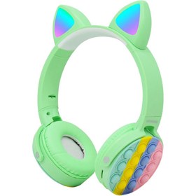 Resim Genel Markalar FZD CXT-950 RGB Led Işıklı Kedi Kulağı Band Tasarımı Ayarlanabilir Katlanabilir Kulak Üstü Bluetoot 