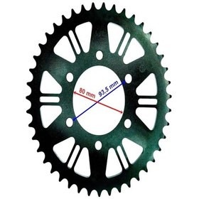Resim Skm Kawasaki Uyumlu Arka Dişli 520-43T Iç 80 Mm 6 Delik Zx-6R Nin 