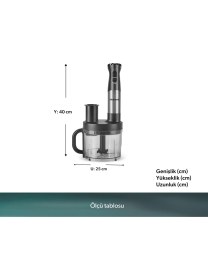 Resim Homend Functionall 2848H Mutfak Robotu 1500W Güç ve 1 lt Kapasite ile Paslanmaz Çelik Özellikli 