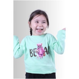 Resim Fyk Kids Kız Çocuk Basic Uzun Kol Tişört Yeşil1 Yeşil 