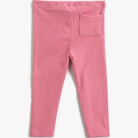 Resim Kız Bebek Fitilli Basic Tayt Etiket Detaylı Beli Lastikli 