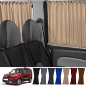 Resim Pandami Fiat Doblo Iı Kısa Şase 2010-2023 Uyumlu Krem Raylı Oto Perde Takımı 