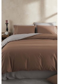 Resim Sevilla Tek Kişilik %100 Pamuklu Nevresim Seti Kahverengi 