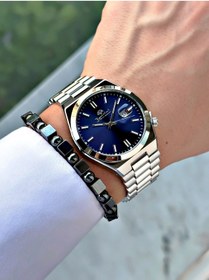 Resim Bentini Takvimli Erkek Kol Saati – Çelik Kordon, 3 ATM Su Geçirmez, 2 Yıl Garantili, Hediye Bileklik 