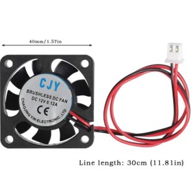 Resim Genel Markalar 12V Fan 4X4Cm Kuluçka Fanı Soğutucu Peltier Pc Ekran 40X40Mm 