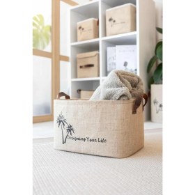 Resim Storemax Bee Jüt Dolap Içi Çamaşır Çocuk Odası Oyuncak Düzenleyici Katlanır Saklama Sepeti Organizer 29X20X18 