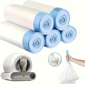Resim 100 adet Taşınabilir Kedi Kumu Temizleme Çantası - Kolay Temizlik için Kendi Kendini Temizleyen Kedi Kumu Kutusu 