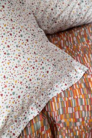 Resim Tek Kişilik Leros Teracotta Nevresim Takımı -- Kiremit 