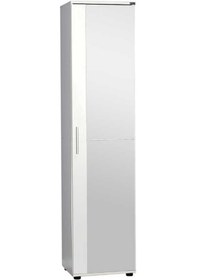 Resim Porto 10 Raflı Tek Kapaklı Aynalı Ayakkabılık Mat Beyaz 45x187x36 Cm Gxyxd 