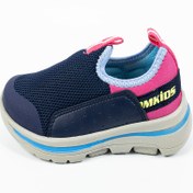 Resim TOMKIDS Çocuk Kız Lacivert Pembe Ortopedik Spor Ayakkabı 