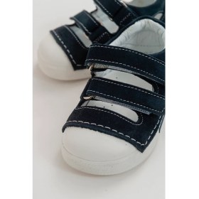 Resim mnpc Unisex Çocuk Lacivert Deri Ortopedik Destekli İlk Adım Ayakkabı 