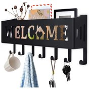 Resim decorelax Welcome Temalı Siyah Raflı Anahtarlık 