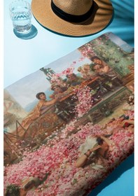 Resim Dijital Baskı Plaj Deniz Havlusu Modern Desenli Peştamal Hvl0029 Renkli 