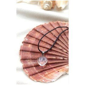 Resim Kolye Gerdanlık Kalp Çakra Yoga Reiki Doğal Kristal Kuvars Taş Kadın 