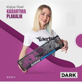 Resim İsme Özel Plakalık 1 Çift 2 Adet Kişiye Özel Logolu 