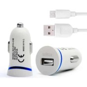 Resim Syrox C28 Araç Şarj Aleti Micro USB Kablo Set 1.0A Beyaz 