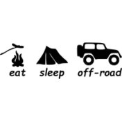 Resim Eat Sleep Off-Road Duvar Dekor Sticker 40 x 12 cm 