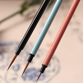 Resim 3 Parça İnce Renkli saç tokası Çizgi Sanat Boyama Fırça Seti - Suluboya Boyama İçin Mükemmel 