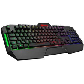 Resim GameBooster G59K Frontier Rainbow Aydınlatmalı Membrane Oyun Klavyesi 