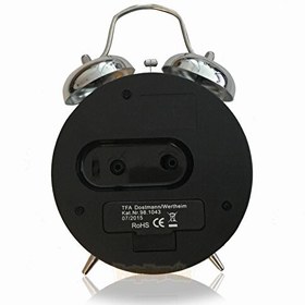 Resim TFA 98.1043 Çift Zilli Uyarı Nostalji Görünümlü Elektronik Alarmlı Saat 