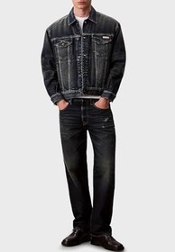Resim Calvin Klein Logolu% 100 Pamuk Relaxed Fit Kot Ceket LV04RD741GZYC Erkek KOT CEKET LV04RD741G ZYC 