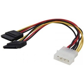 Resim 30 cm 4 erkek pin molex sata kablo 15 pin dişi çift sata kablo 