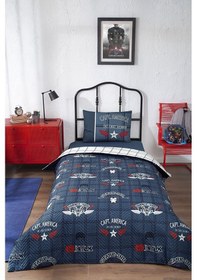 Resim Özdilek Avengers Tek Kişilik Disney Lisanslı Lastikli Fitted Çarşaf Kapitone Çocuk Nevresim Takımı 332360 