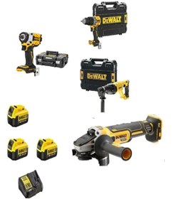 Resim Dewalt Dcf922 ( 400 nm )+dch133( 2.6 j )+dcd805 ( 90 nm ) + dcg405 ( 125 mm ) + 3x 4 ah akü+ dolum cihazı 