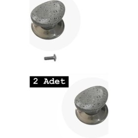 Resim 2 Adet Gri Lüx Tüm Tencere Tava Kapaklarına Uygun Bagalit Tepe Cam Tencere Kapağı Kulpu 