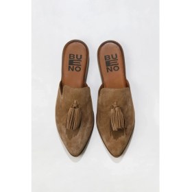 Resim Bueno Shoes Taba Süet Kadın Düz Terlik 01WN0111 01WN0111 