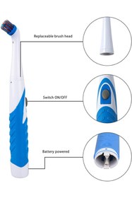 Resim Forever 4'ü 1 Arada Çoklu Fırça Başlıklı Pilli Sonic Temizleme Fırçası 