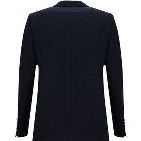Resim Koyu Lacivert 8 Drop Long Slim Fit Uzun Dar Kesim Takım Elbise - 8 Drop Long Slim Fit / Koyu Lacivert / 52 