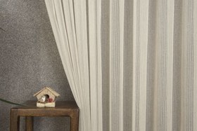 Resim MASSARELLİ ÇİZGİLİ TÜL BEJ 1-2 SEYREK PİLE 200X260 